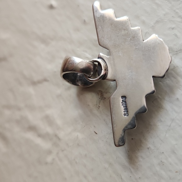 NWOT Native American Navajo Turquoise & Sterling Thunderbird Pendant π©΅π - Picture 7 of 11